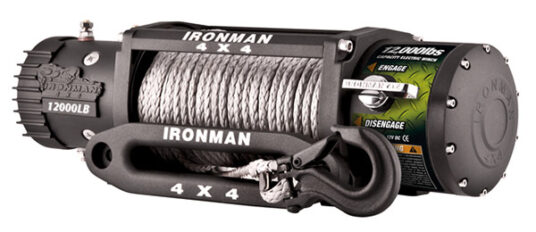 Monster winch with synthetic rope - 12,000lbs