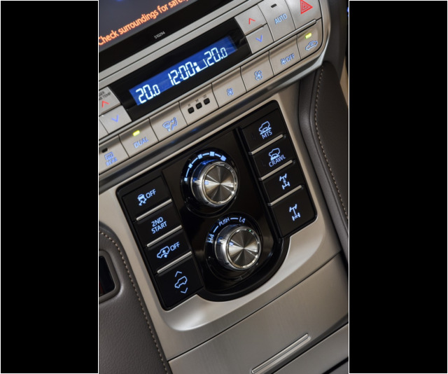 VX and VX-L get
the full off-road suite,
including multi-Terrain
select and birds-eye
view camera. VX and VX-L get the full off-road suite, including multi-Terrain select and birds-eye view camera.