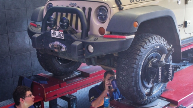 Wheel alignment.