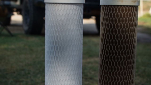 New and old water filters.