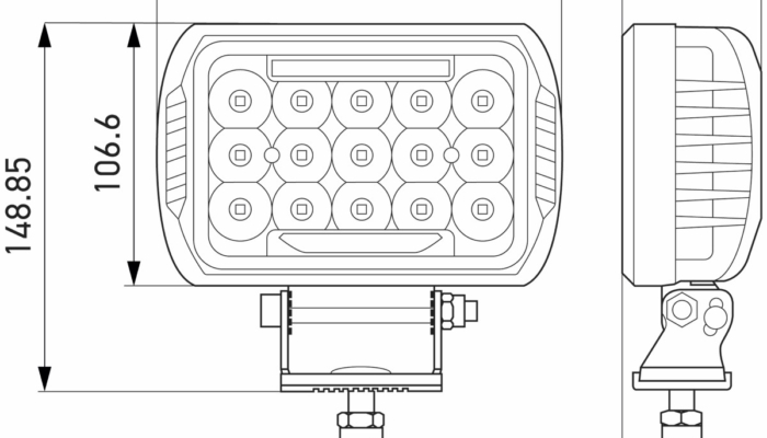 Part Numbers: 1F8 358 154-031
Notes: 1F8 358 154-031, Strichzeichnung, Technical Drawing, Zeichnung, Drawing, Line Drawing, Massskizze, Maßskizze, ValueFit, Value, Fit, spotlight, PO-Licht, Positionslicht, Beleuchtung, Licht, Scheinwerfer, Fernlicht, LED, 450 LED
##### modifications after this line will be overwritten #####